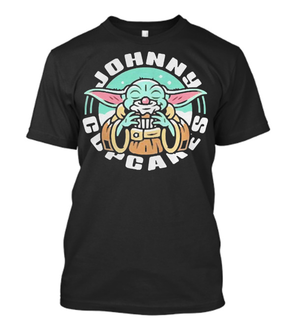 Johnny Cupcakes Baby Yoda Enjoying Cupcake T-Shirt