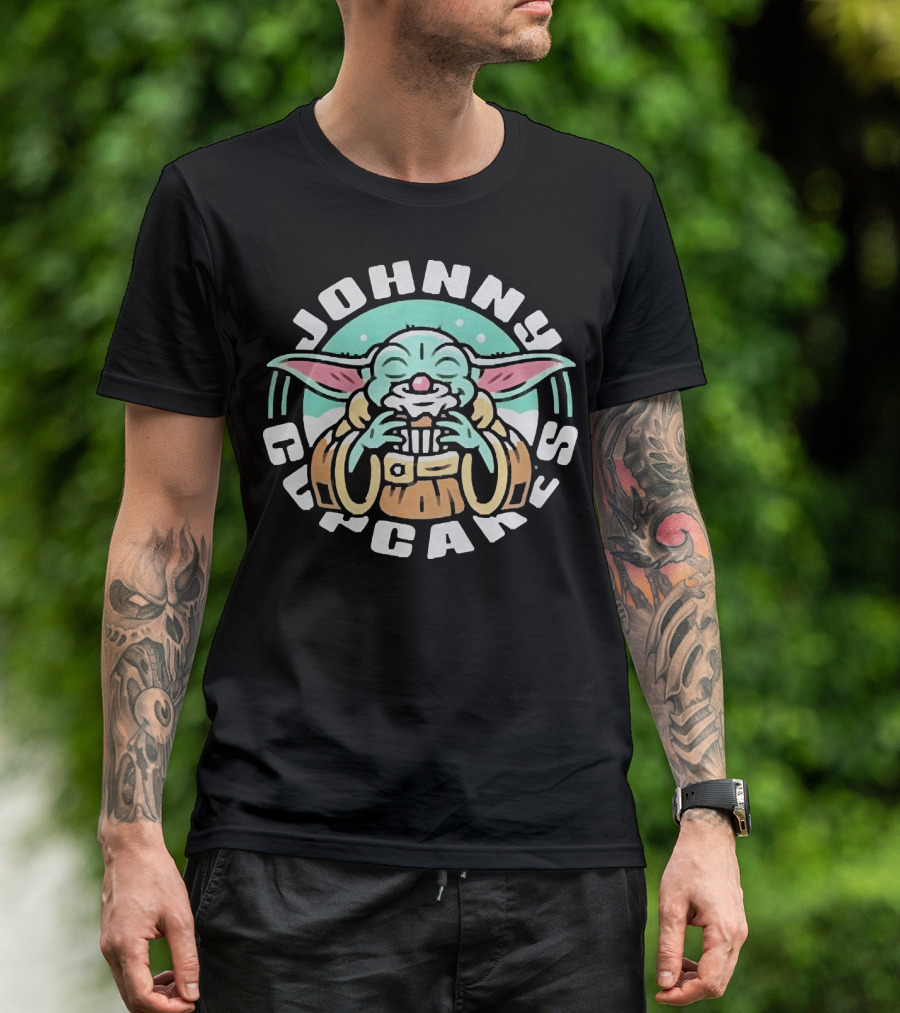 Johnny Cupcakes Baby Yoda Enjoying Cupcake T-Shirt