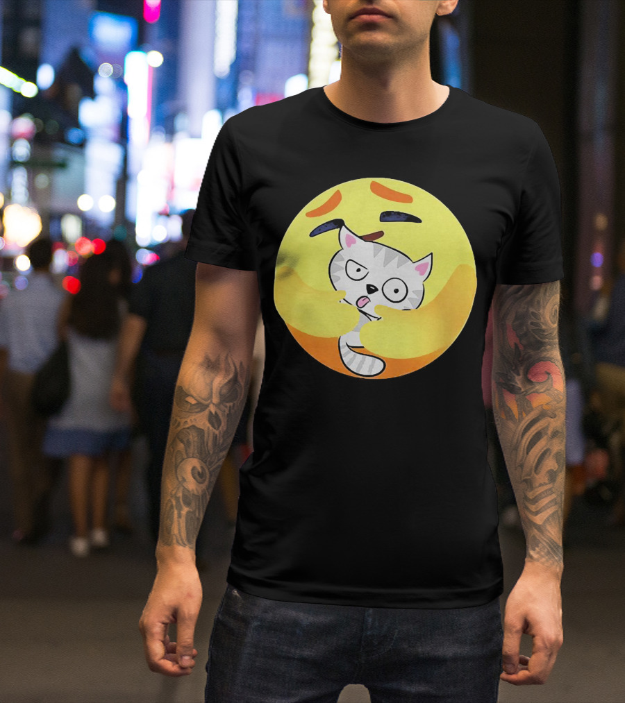 Icon Care Emoji Embrace Cat T-Shirt