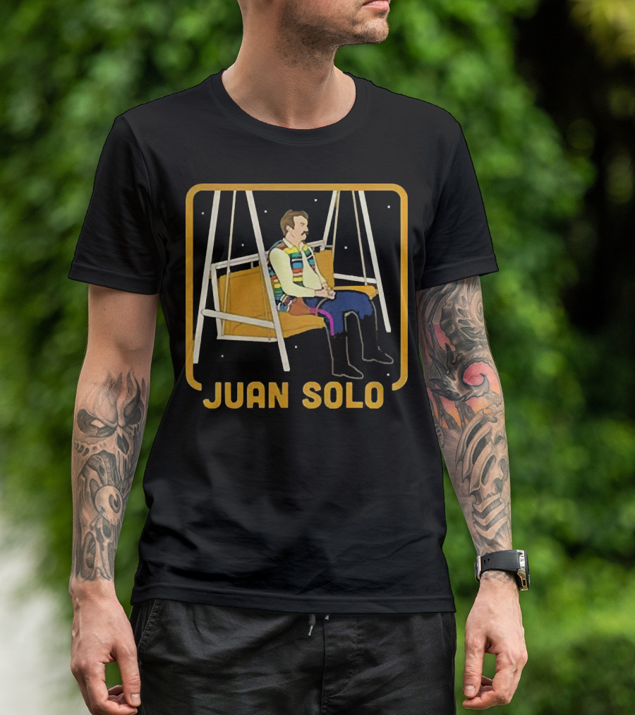 Juan Solo Star Wars Parody Character On Swing T-Shirt