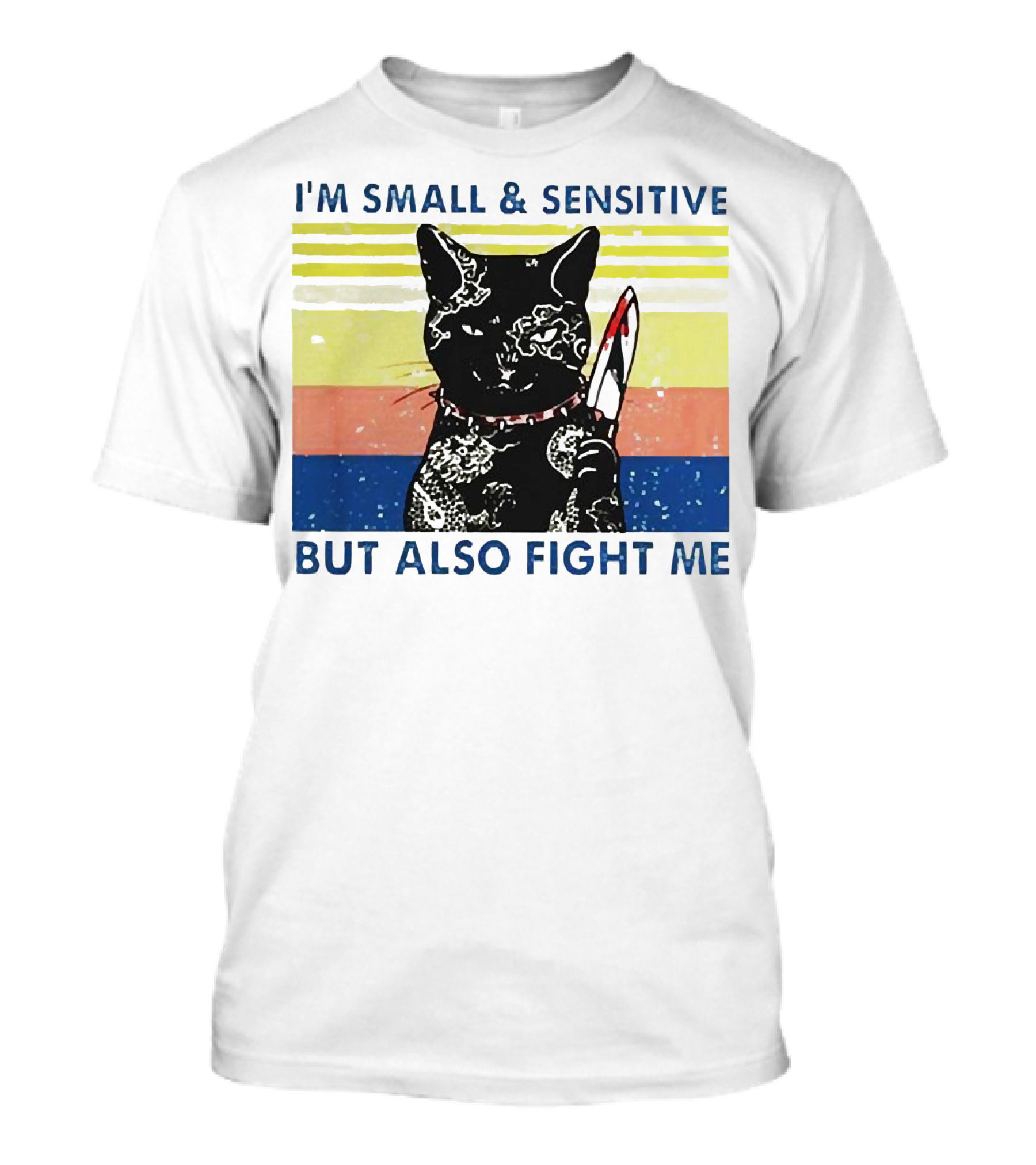 Black Cat I'm Small And Sensitive But Also Fight Me T-Shirt