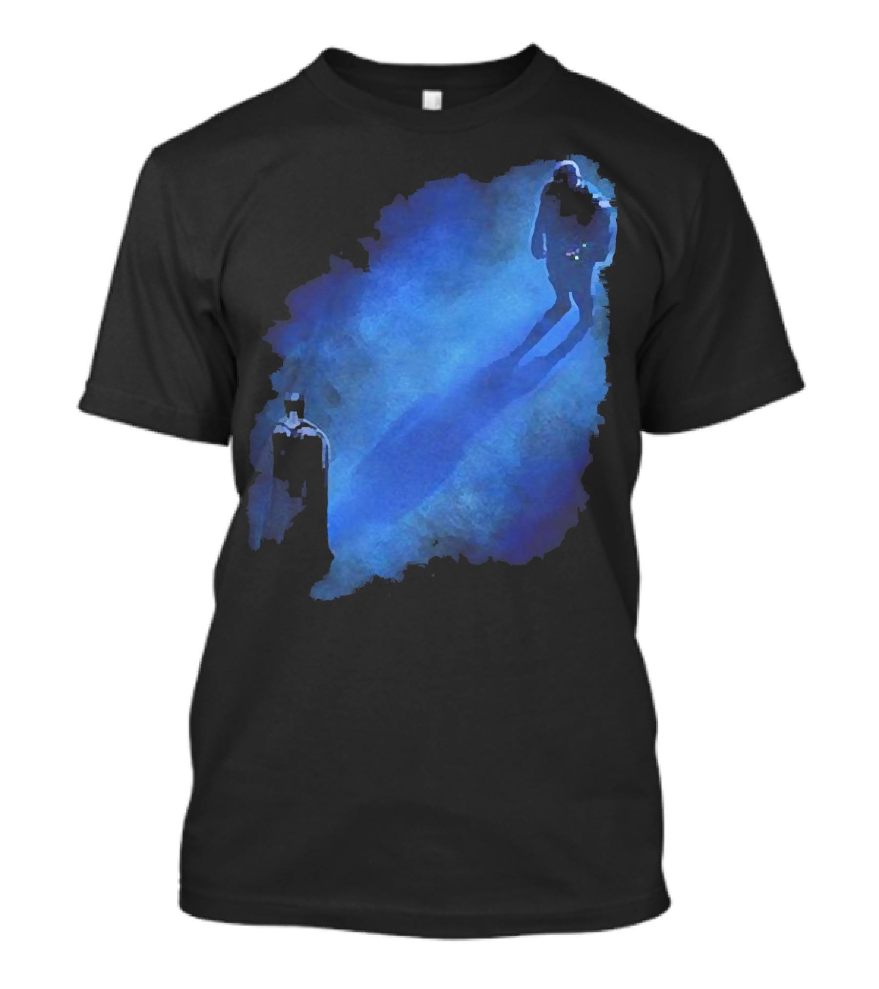 Batman Versus Thanos Blue Shadow Showdown T-Shirt