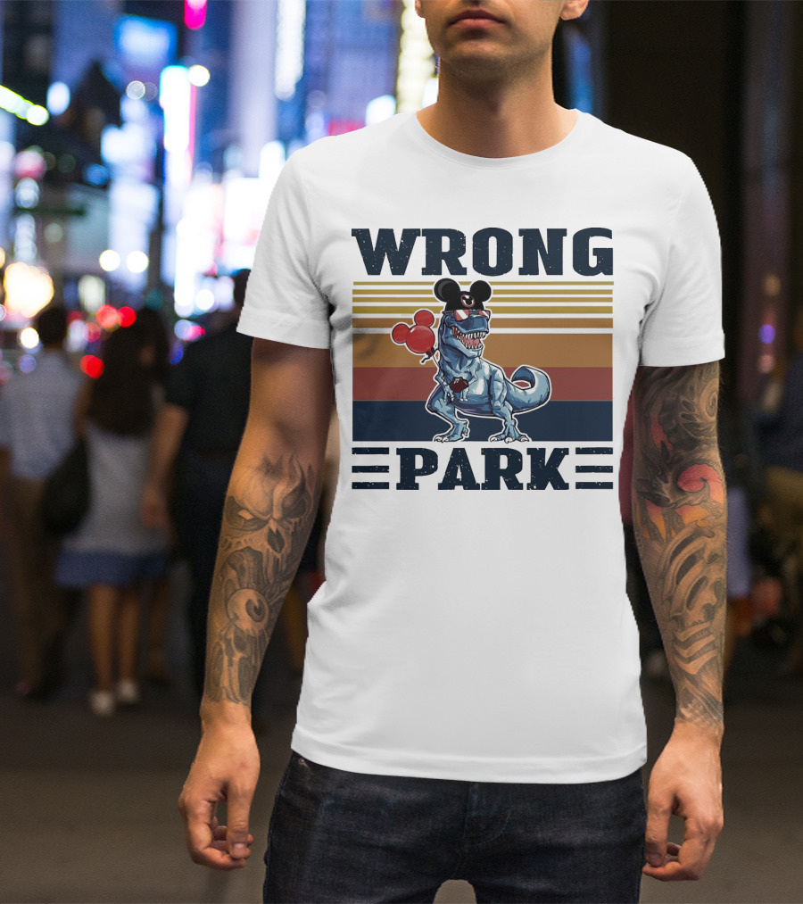 Wrong Park Dinosaur Rex Mickey Balloon T-Shirt