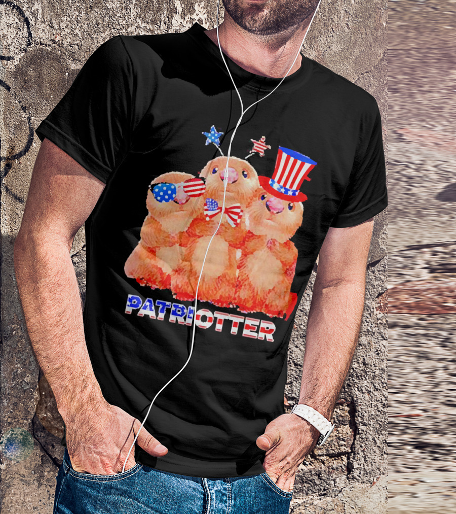 Patriotter America Flag Independence Day Otters T-Shirt