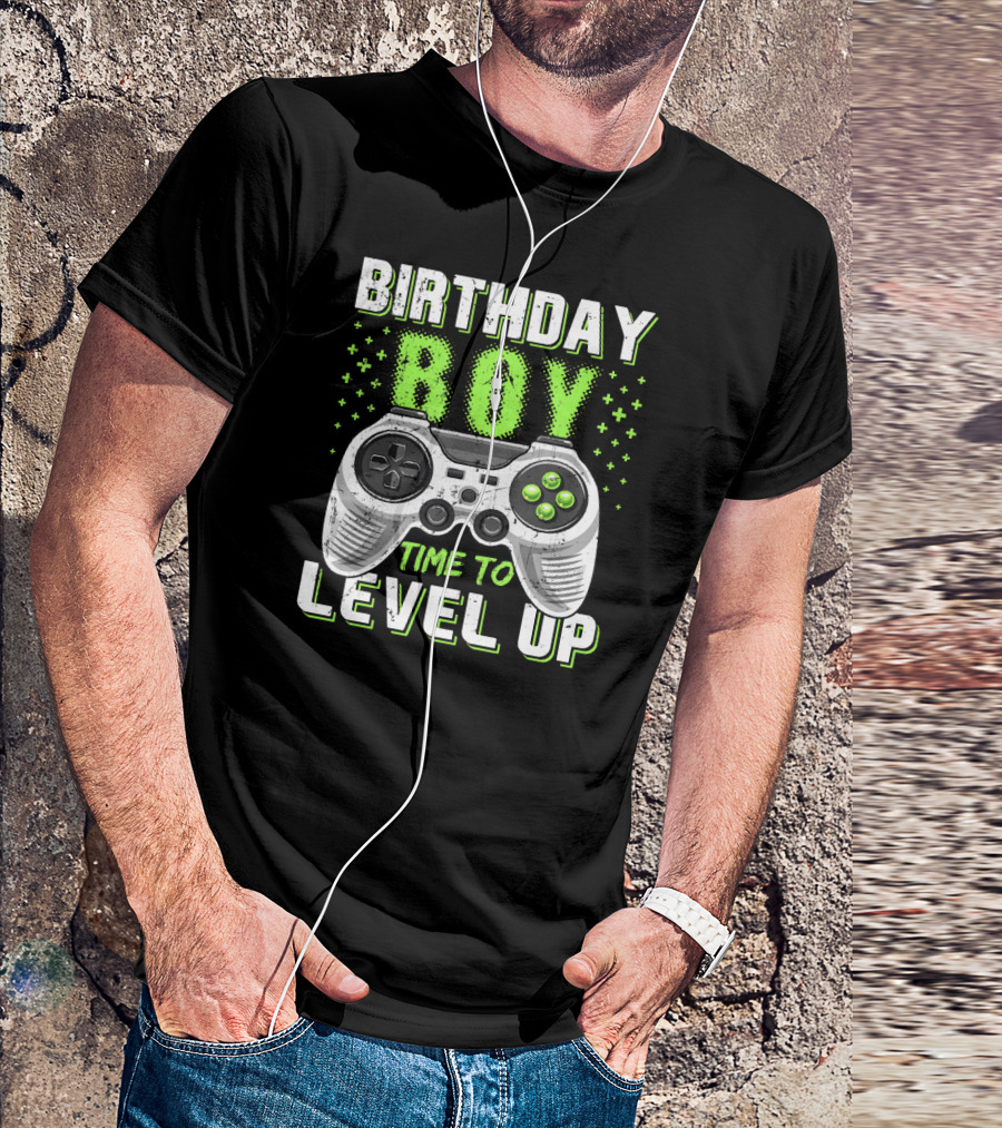Birthday Boy Time To Level Up Video Game Controller T-Shirt