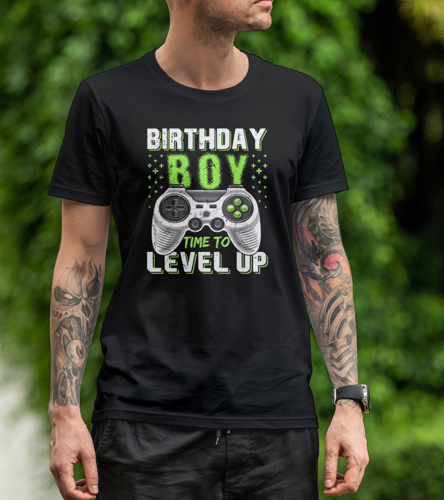 Birthday Boy Time To Level Up Video Game Controller T-Shirt