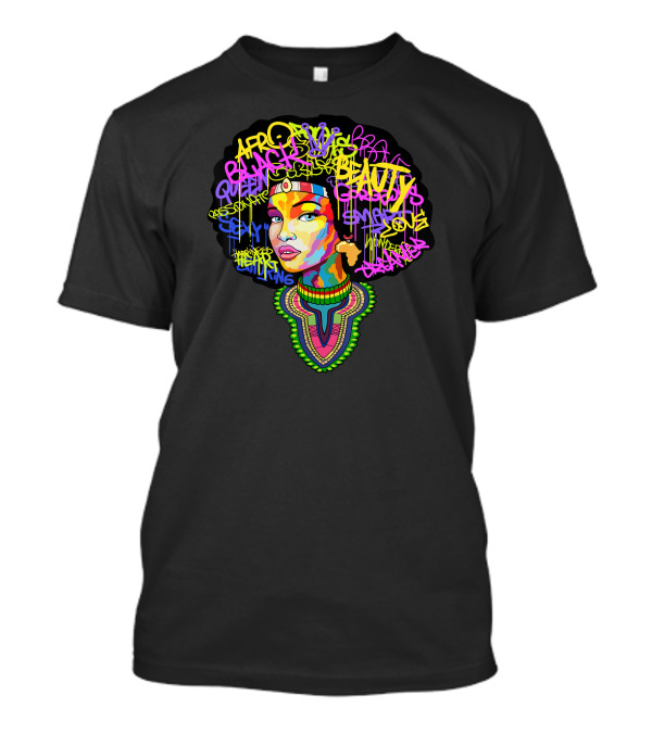 Afro Dashiki Queen Black Beauty Pride Culture Respect Goddess Melanin Love Power T-Shirt