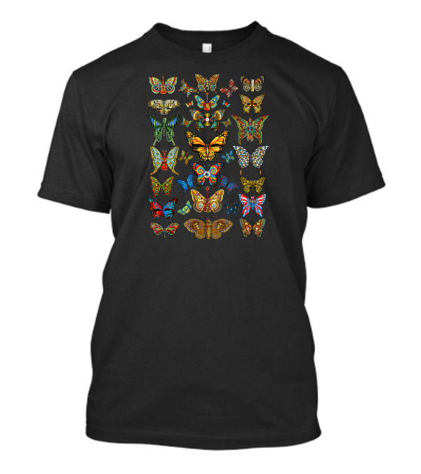 Dead Butterflies Colorful Intricate Patterns Of Various Species T-Shirt