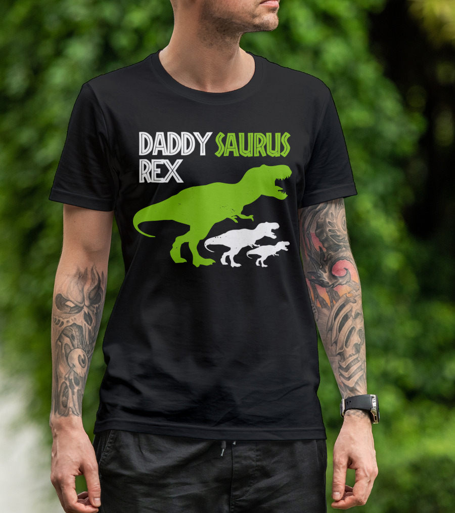 Daddysaurus Rex Funny Father's Day Dinosaur T-Shirt