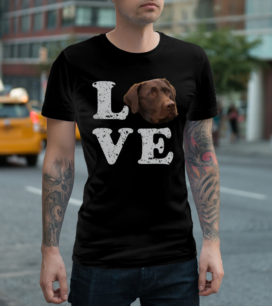 Love My Chocolate Lab Labrador Retriever Dog T-Shirt