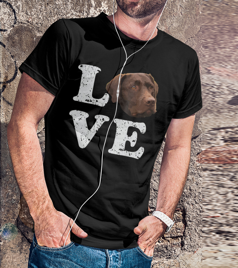 Love My Chocolate Lab Labrador Retriever Dog T-Shirt