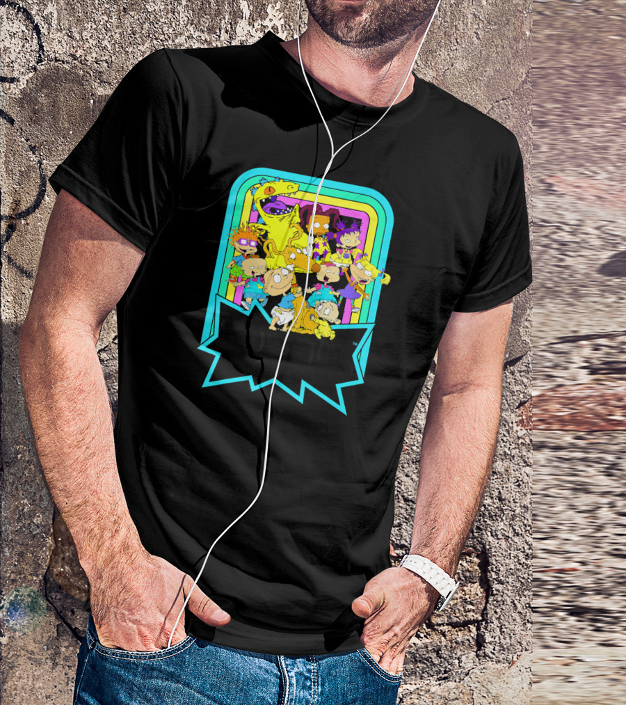 Rugrats Neon Rainbow Reptar Friends Nickelodeon T-Shirt