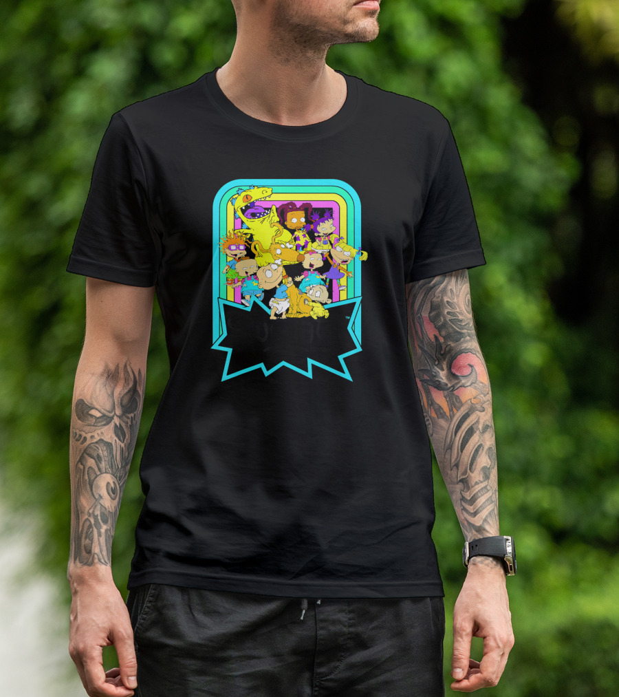 Rugrats Neon Rainbow Reptar Friends Nickelodeon T-Shirt