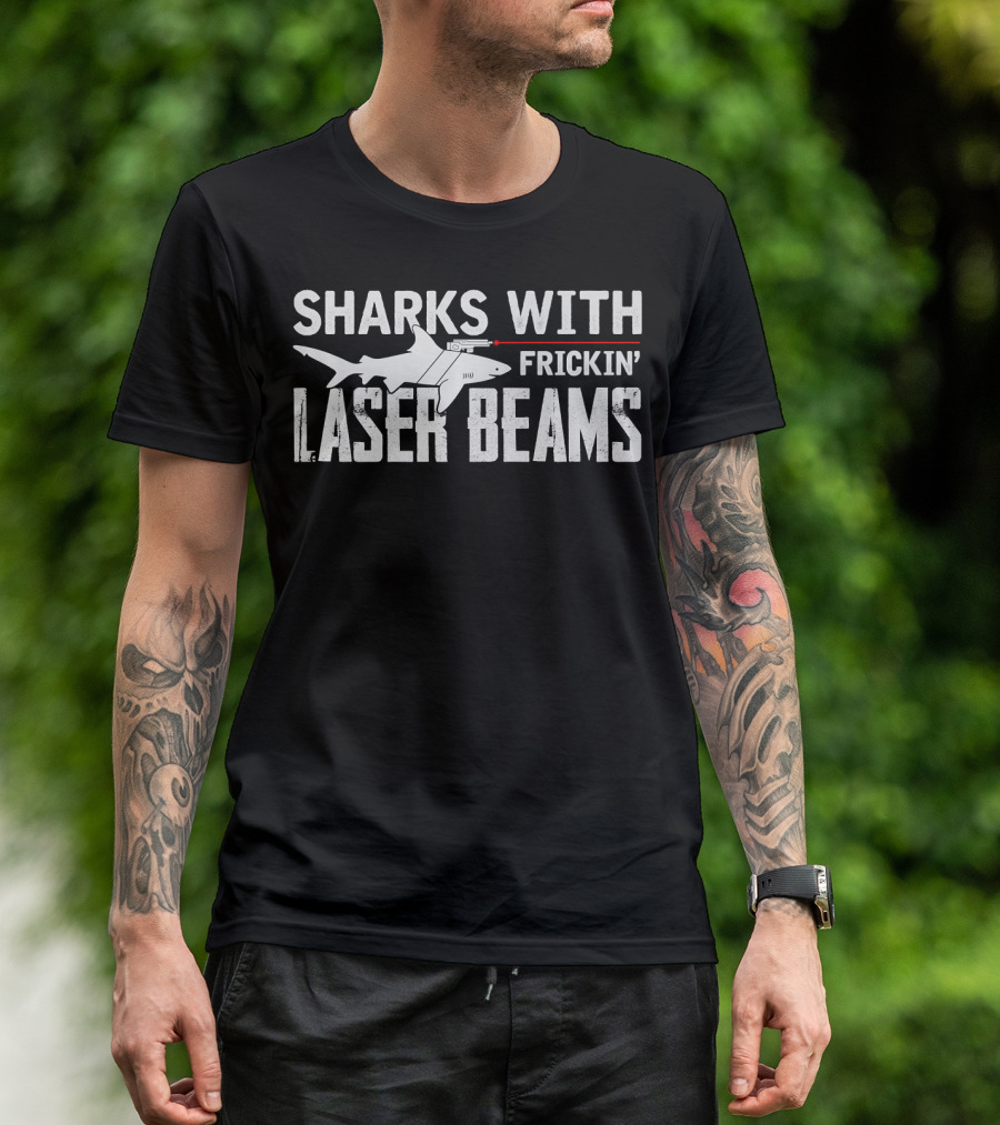 Sharks With Frickin Laser Beams Austin Powers Funny T-Shirt