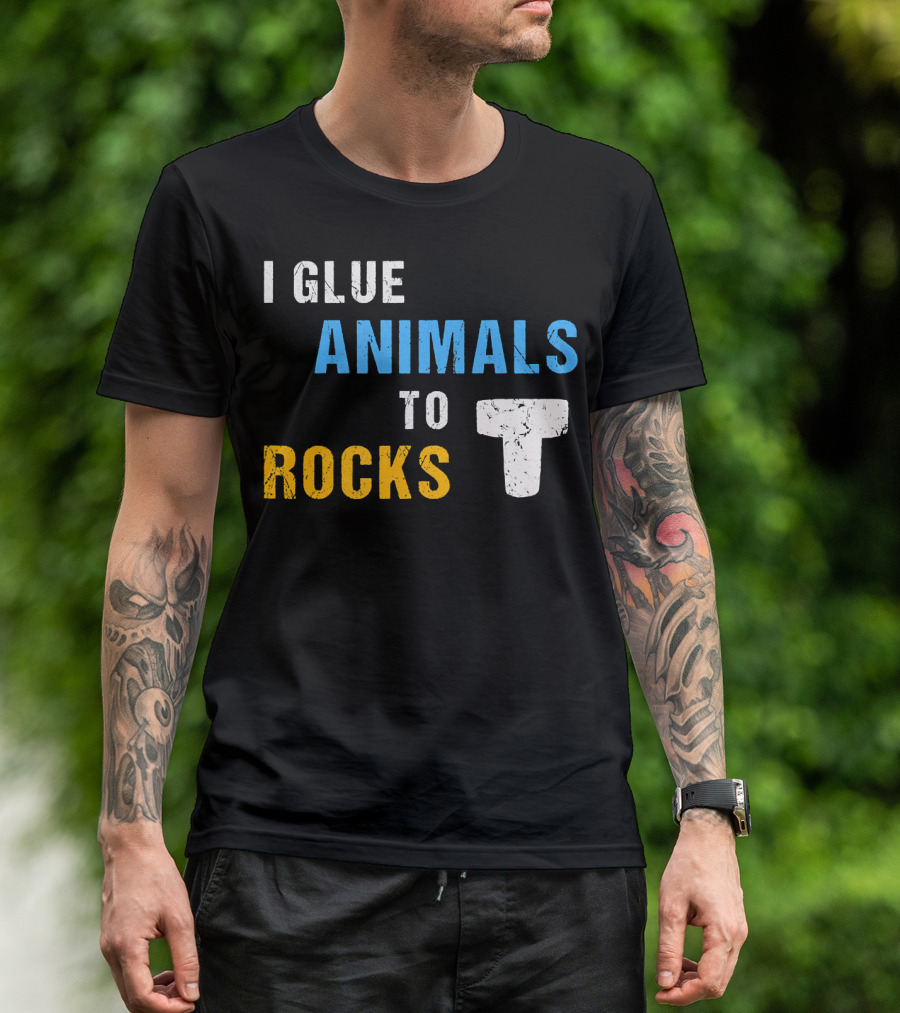 I Glue Animals To Rocks Saltwater Aquarium Fish Tank T-Shirt