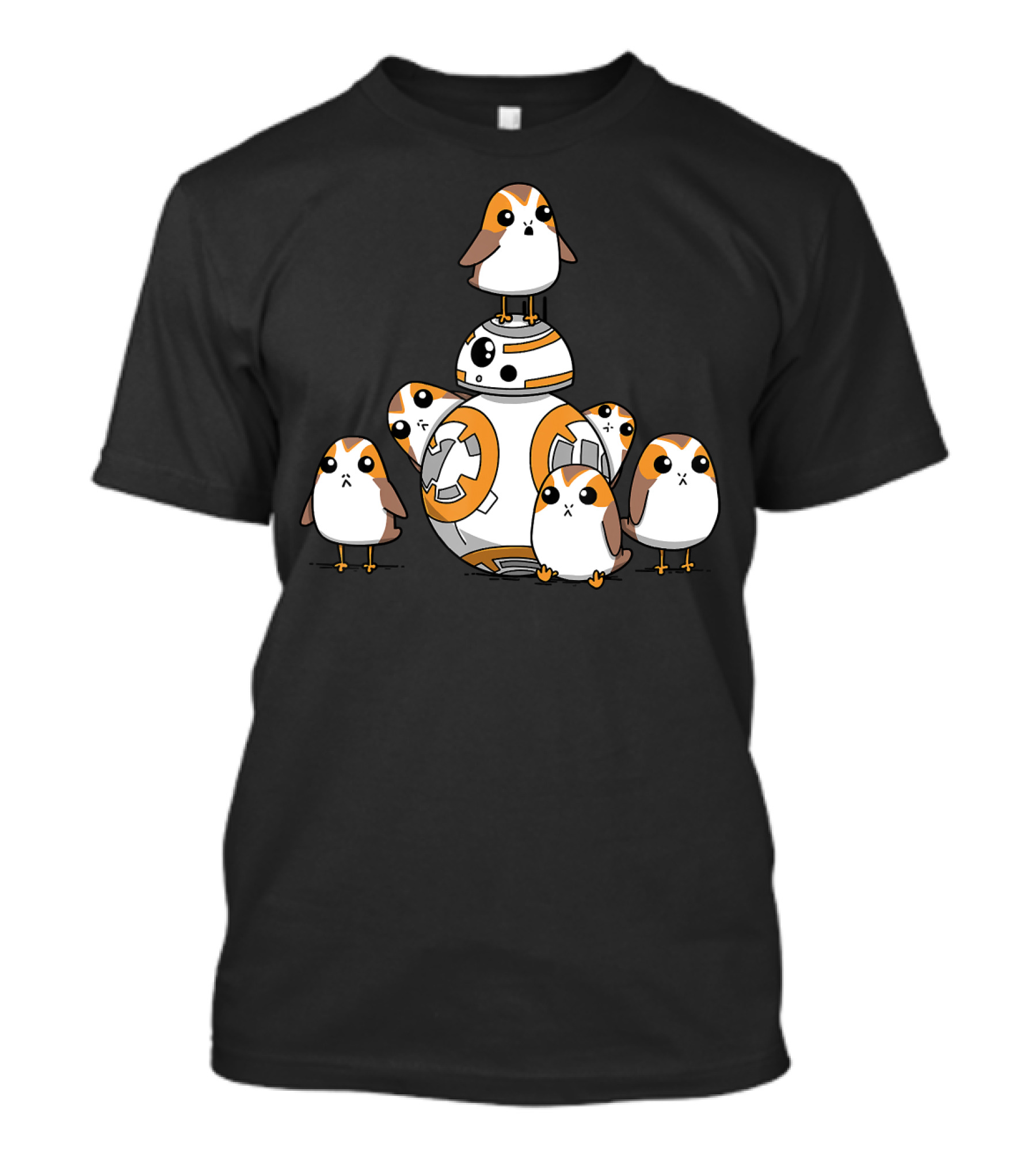 Porgs Playing Around BB-8 From Star Wars T-Shirt