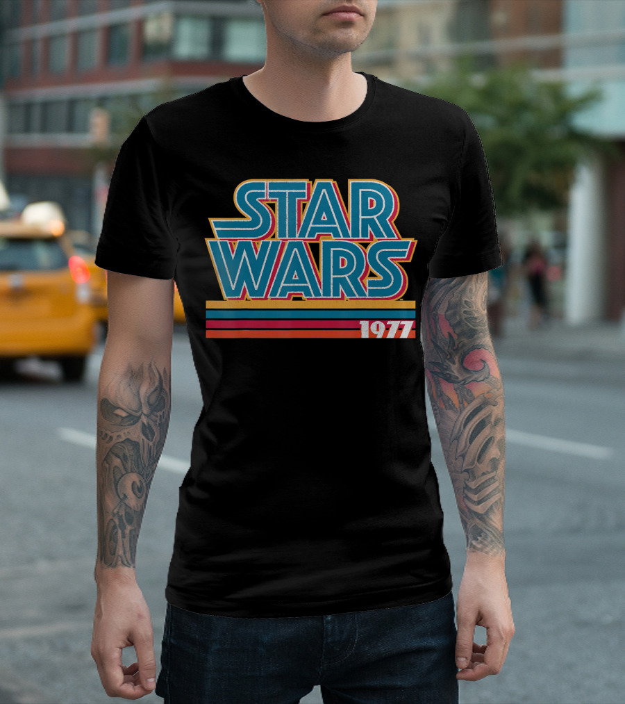 Star Wars 1977 Retro Striped T-Shirt