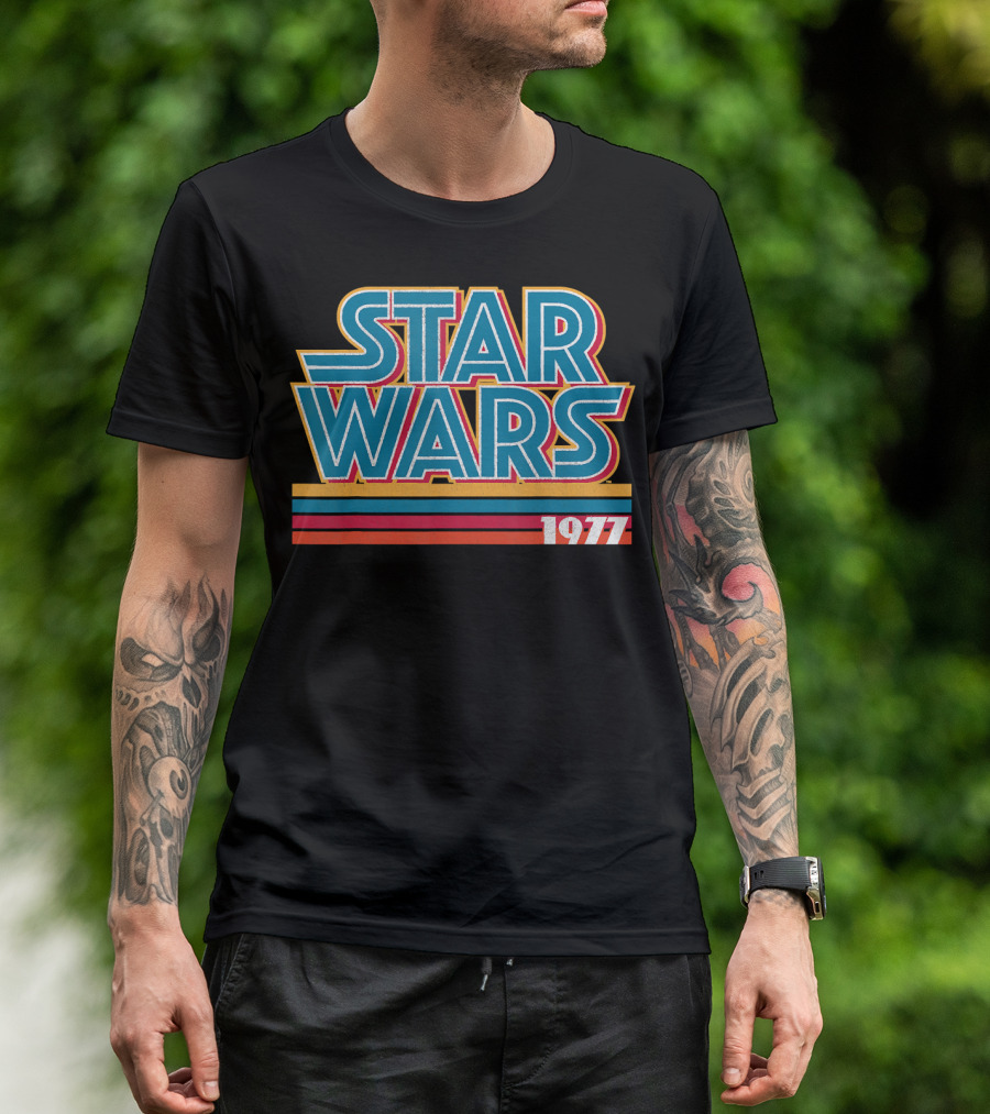 Star Wars 1977 Retro Striped T-Shirt