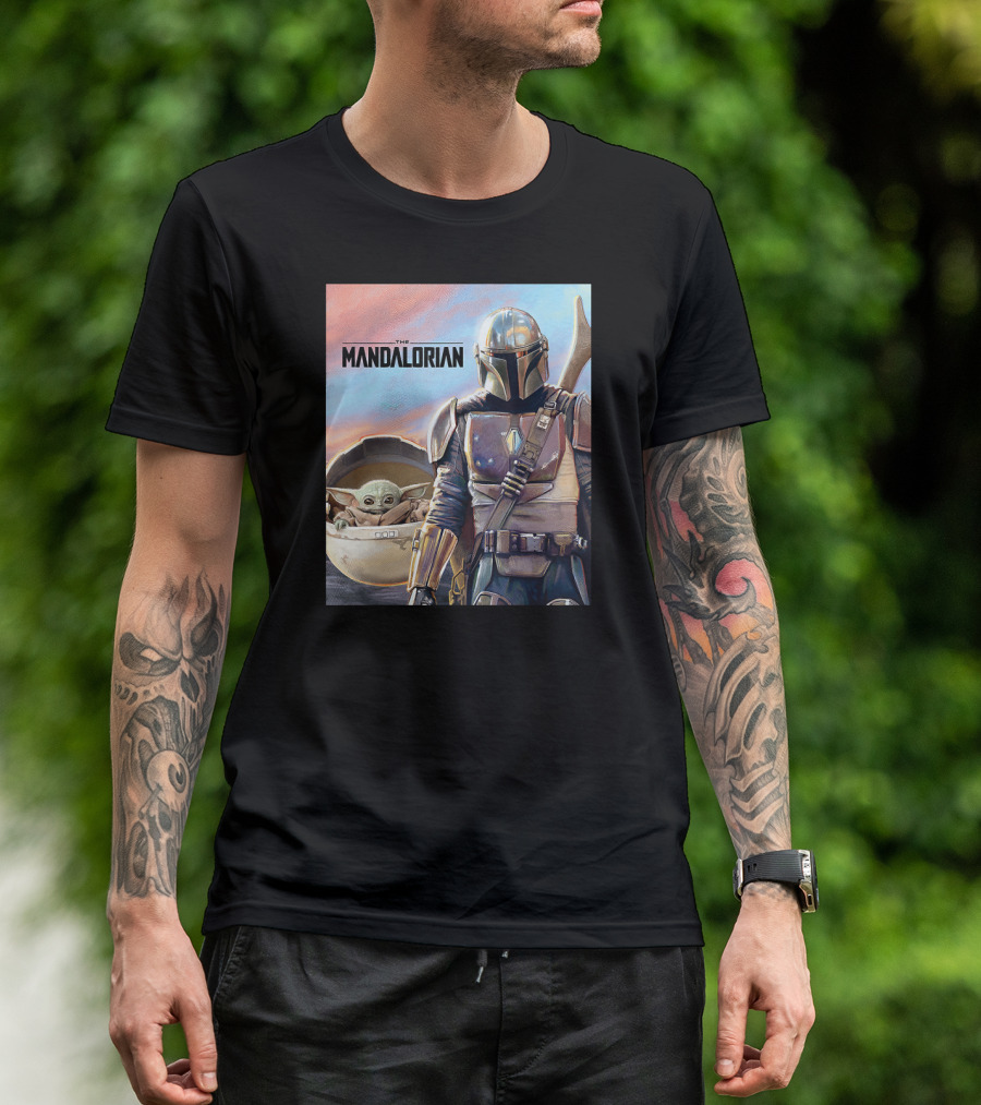 The Mandalorian Star Wars The Child Painting Scene T-Shirt
