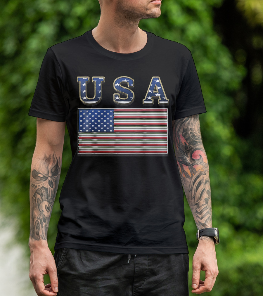 USA United States American Flag Patriotic T-Shirt