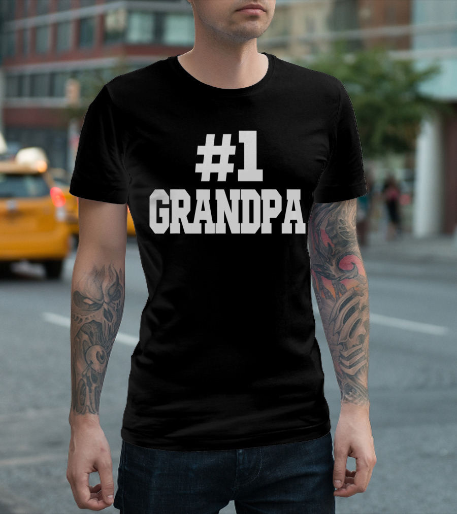 1 Grandpa Number One Grandpa T-Shirt