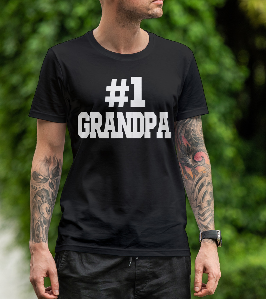 1 Grandpa Number One Grandpa T-Shirt