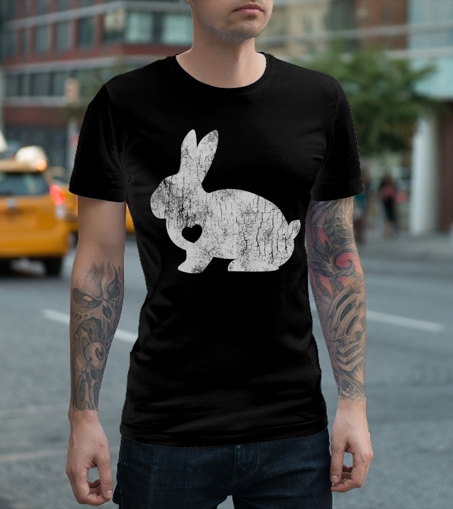 Love Heart Bunny Rabbit Lover Animal Pet Owner Easter T-Shirt