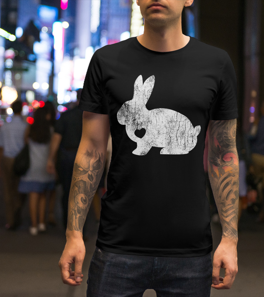 Love Heart Bunny Rabbit Lover Animal Pet Owner Easter T-Shirt
