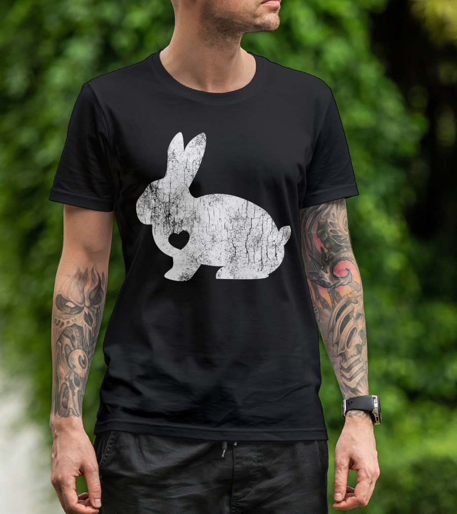 Love Heart Bunny Rabbit Lover Animal Pet Owner Easter T-Shirt