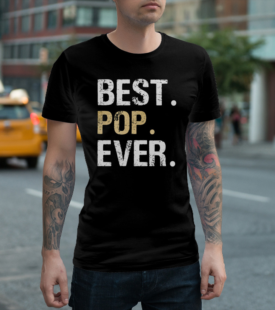 Mens Granddaughter Grandson Grandkids Best Pop Ever T-Shirt