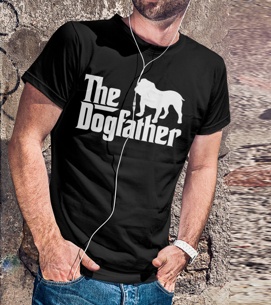 The Dogfather English Bulldog Dad Mens T-Shirt