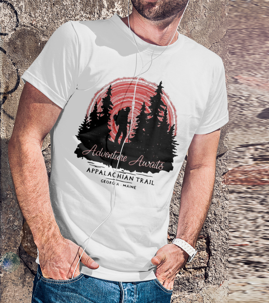 Adventure Awaits Appalachian Trail Georgia Maine T-Shirt