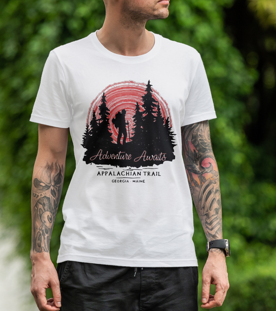 Adventure Awaits Appalachian Trail Georgia Maine T-Shirt