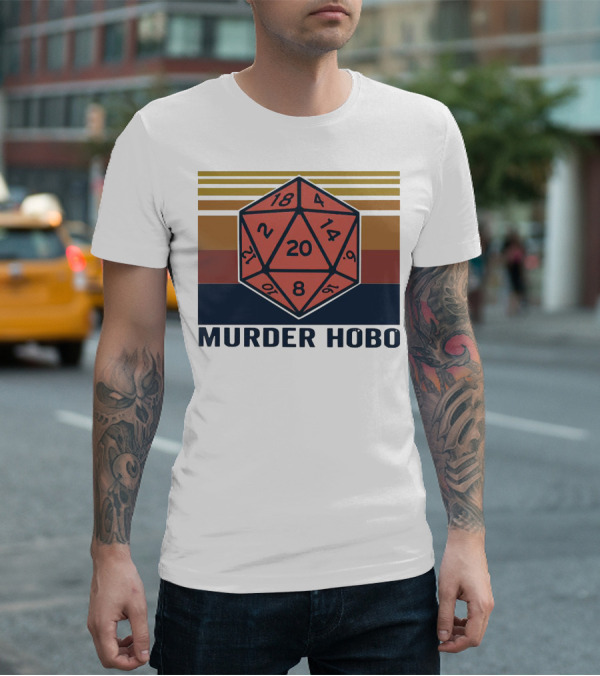 Murder Hobo D20 Dice Vintage RPG T-Shirt