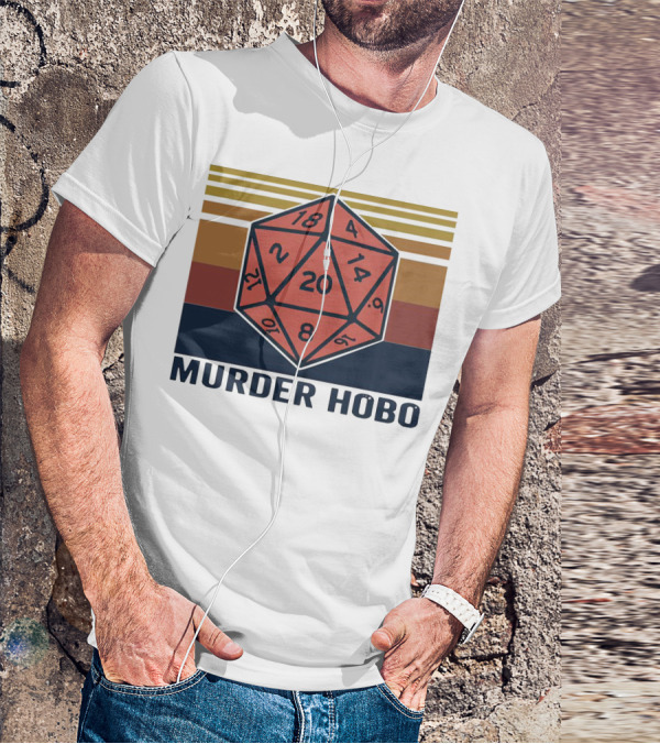 Murder Hobo D20 Dice Vintage RPG T-Shirt