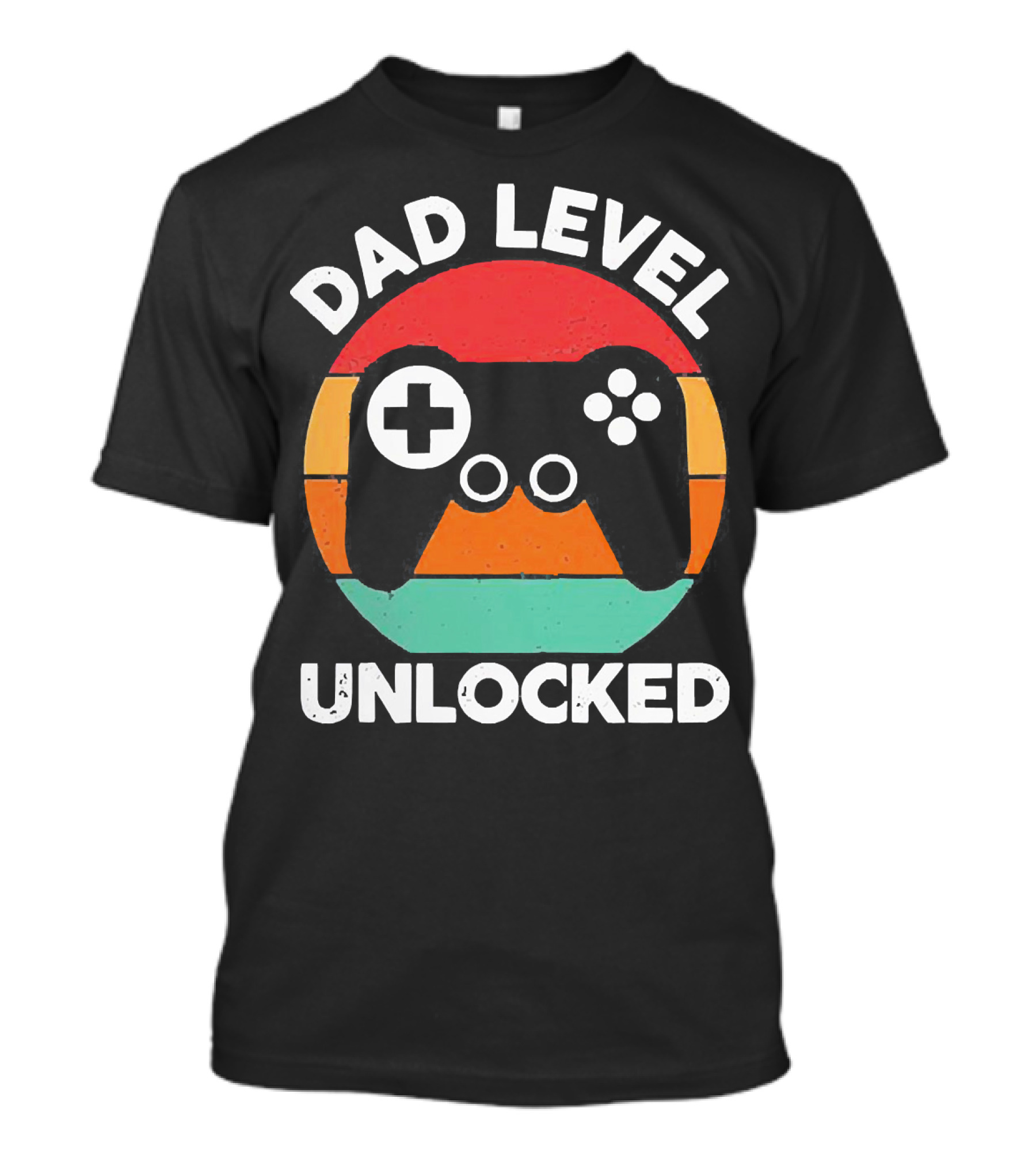 Dad Level Unlocked Vintage Version Gamer Control T-Shirt