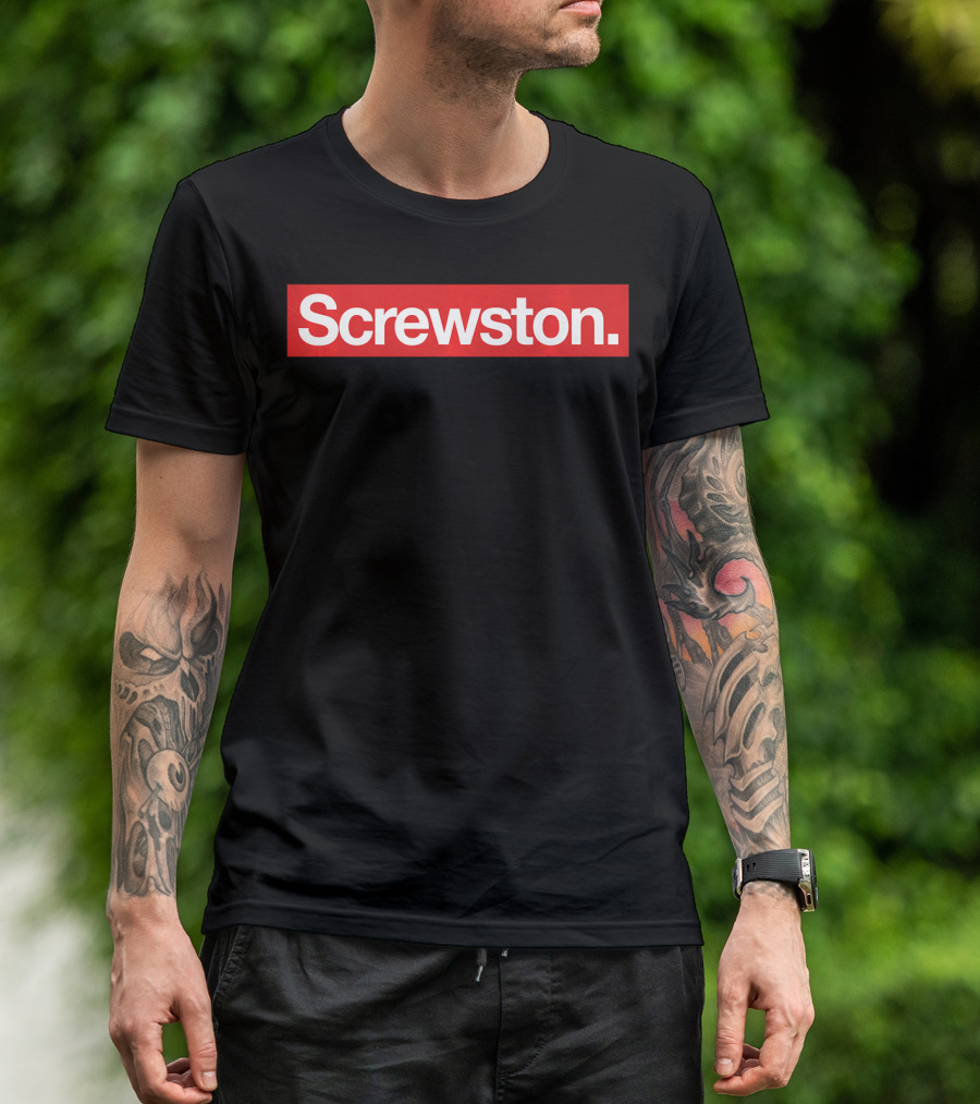 Screwston Houston Box Logo Premium Fitted T-Shirt