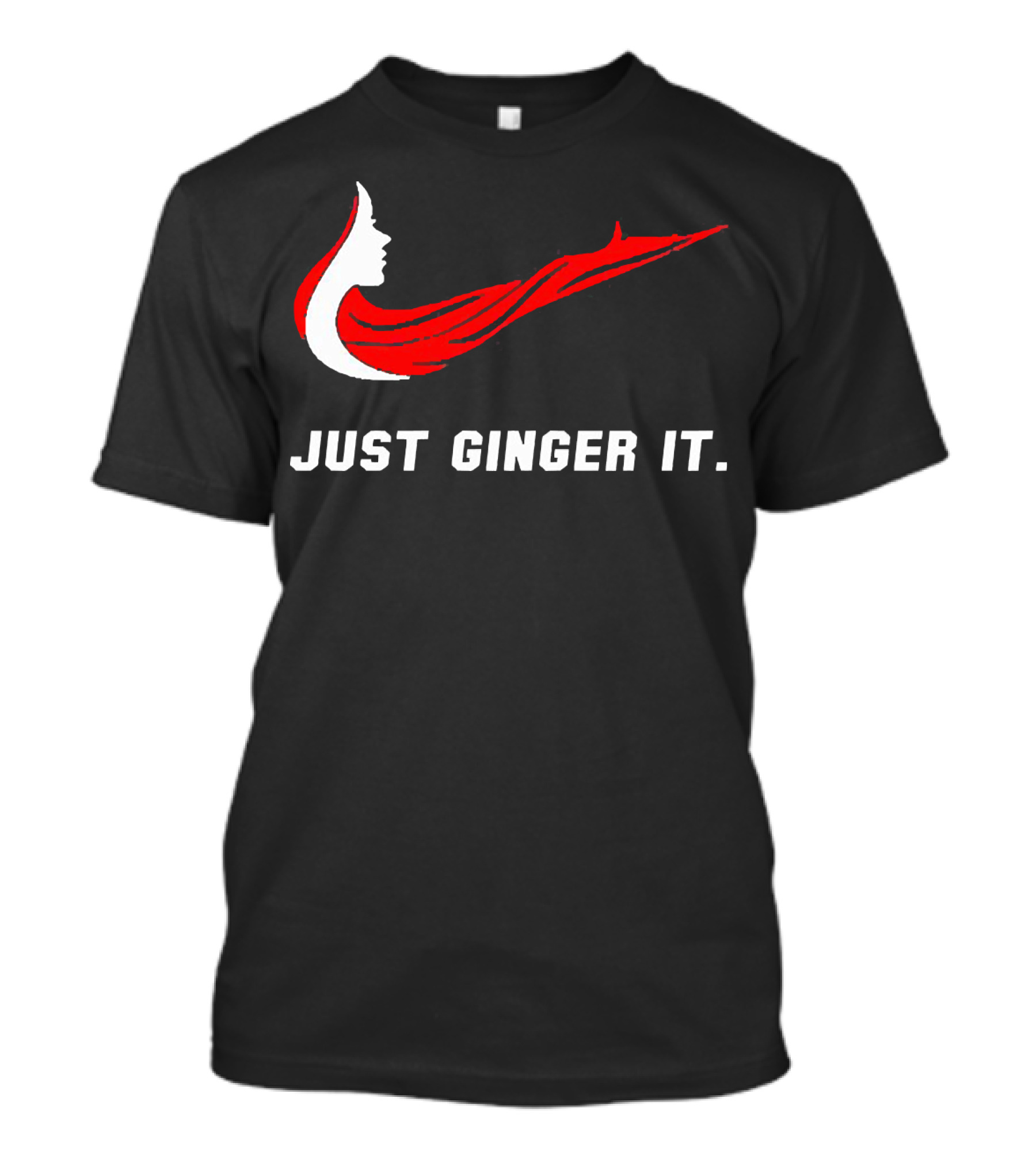 Just Ginger It Parody Swoosh Red Hair T-Shirt