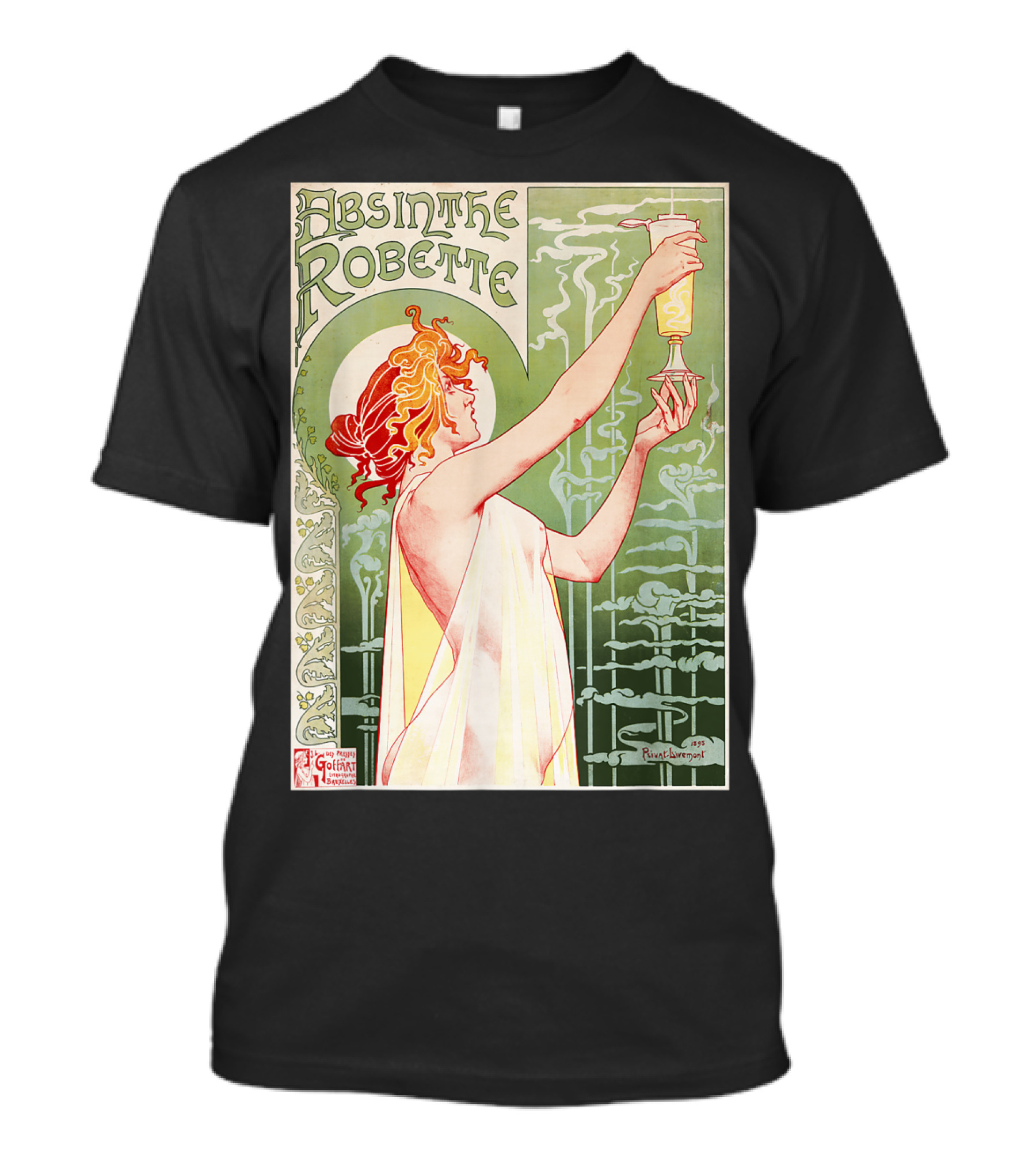 Absinthe Robette Retro Art Nouveau Poster By Privat-Livemont T-Shirt