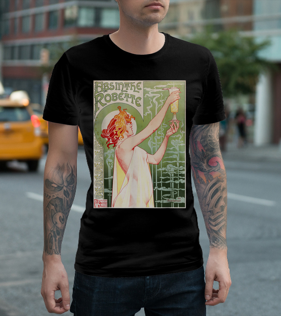 Absinthe Robette Retro Art Nouveau Poster By Privat-Livemont T-Shirt