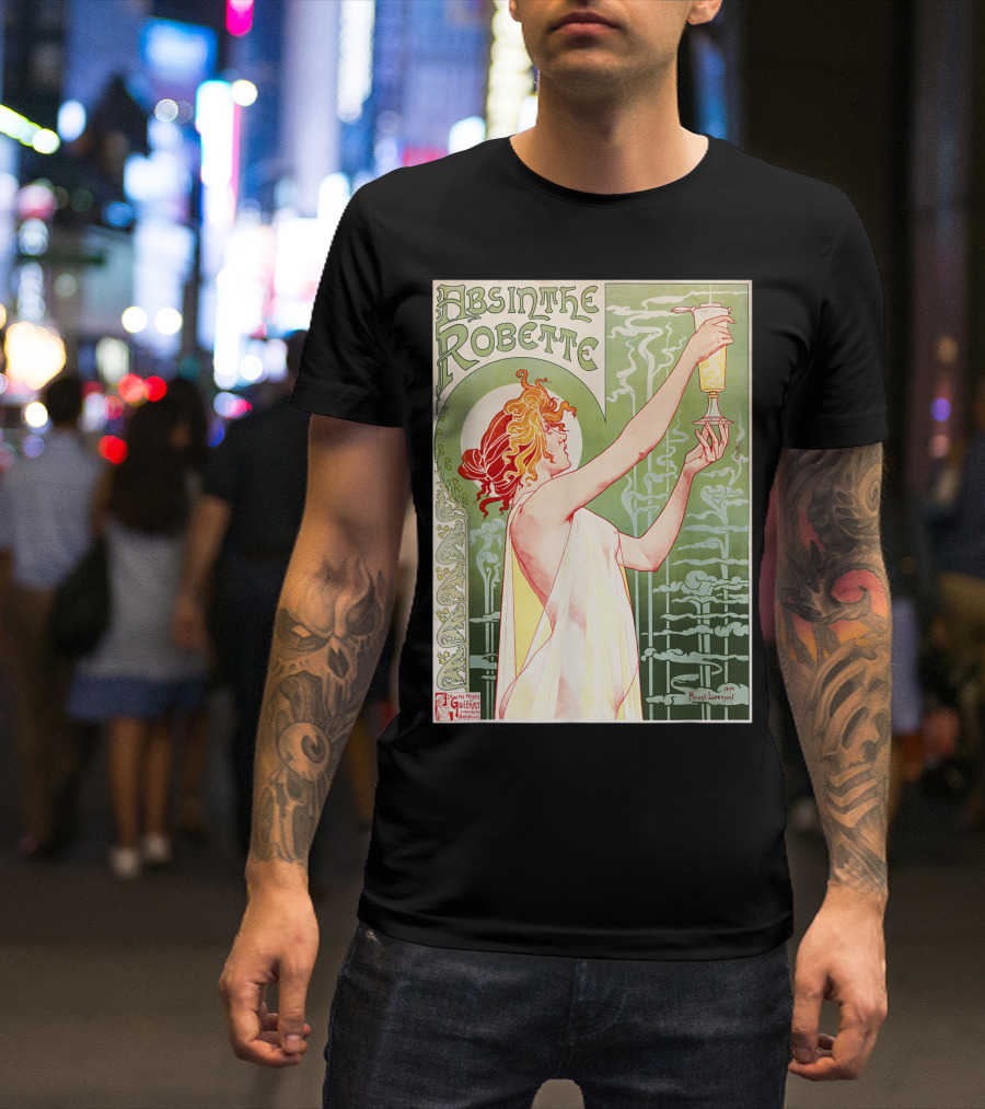 Absinthe Robette Retro Art Nouveau Poster By Privat-Livemont T-Shirt