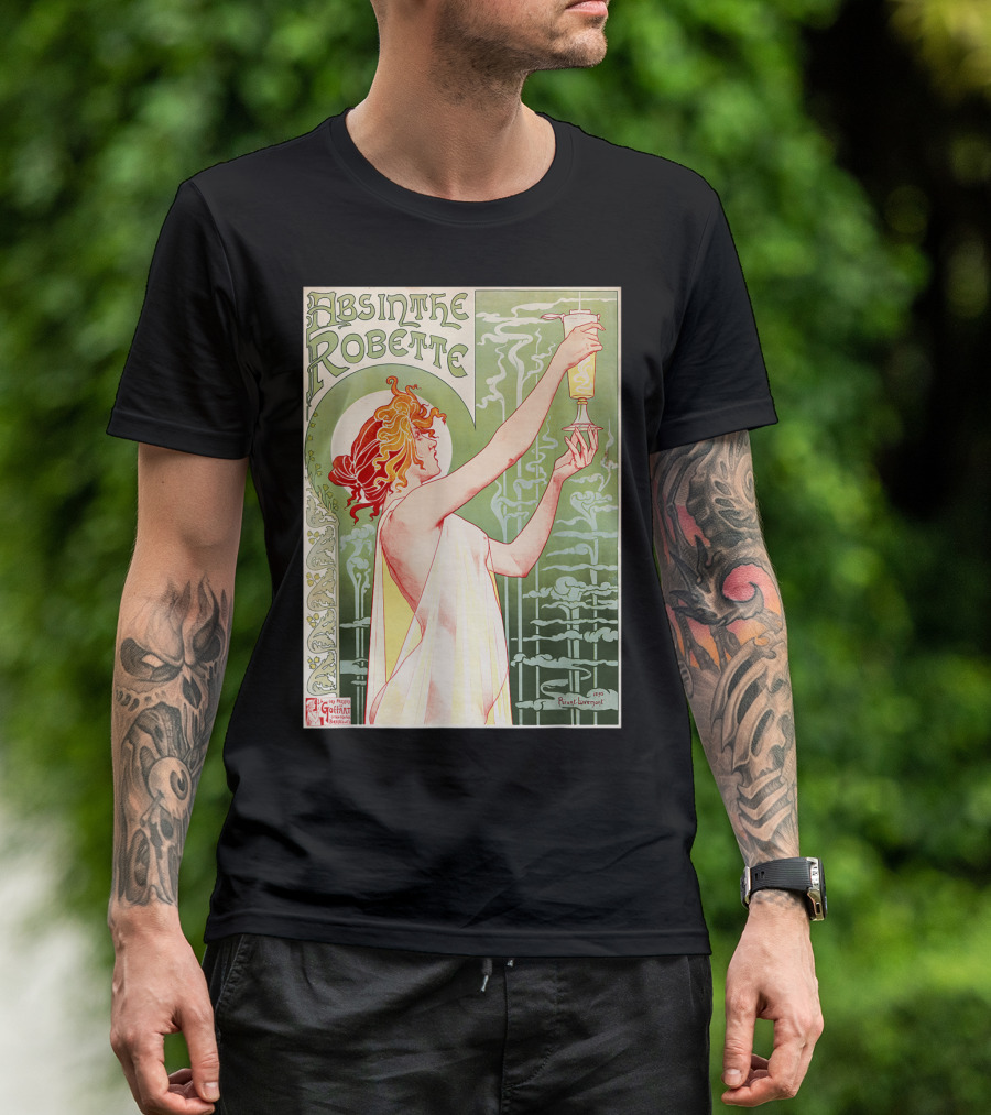 Absinthe Robette Retro Art Nouveau Poster By Privat-Livemont T-Shirt