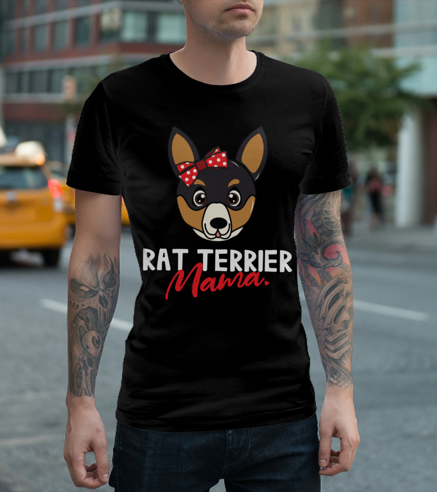 Rat Terrier Mama with Bow T-Shirt