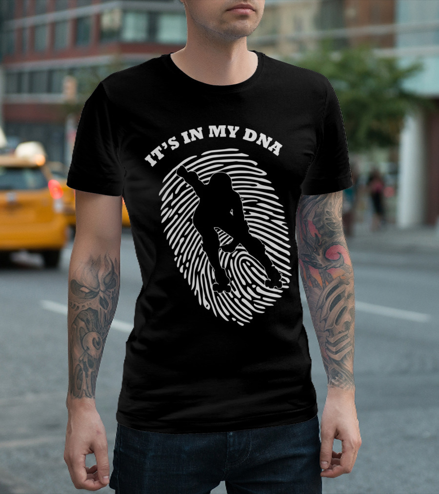 It's In My DNA Roller Derby Fingerprint Player T-Shirt