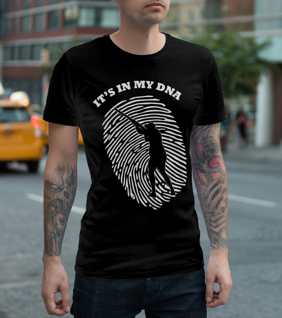 It's In My DNA Skeet Shooting Shooter Fingerprint T-Shirt