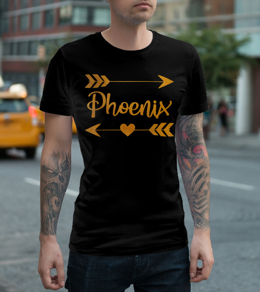 Phoenix Az Arizona Heart and Arrow City Home Roots Usa T-Shirt