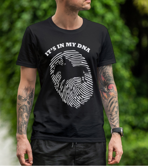 It's In My DNA Equestrian Horse Racer Fingerprint T-Shirt
