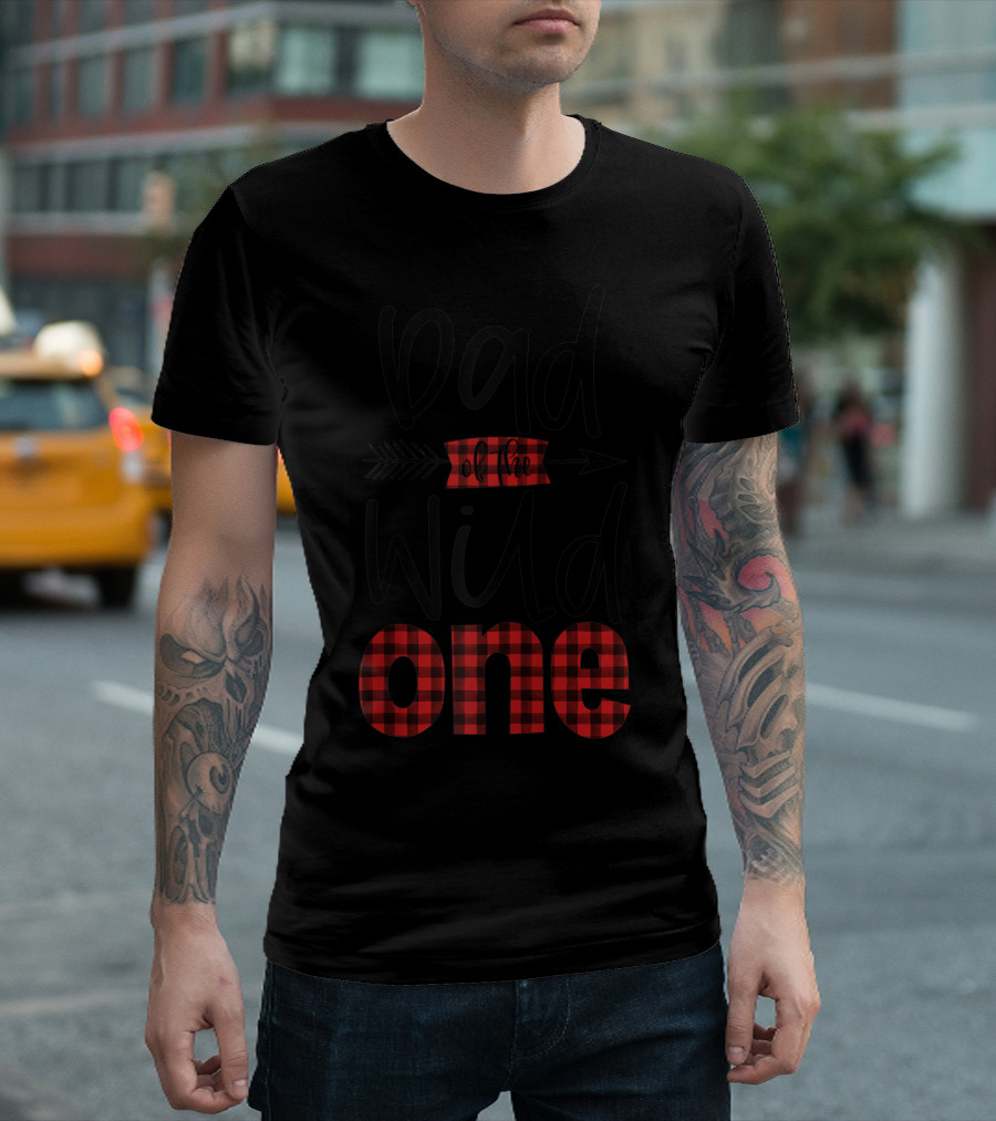 Dad Of The Wild One Plaid Lumberjack Birthday T-Shirt