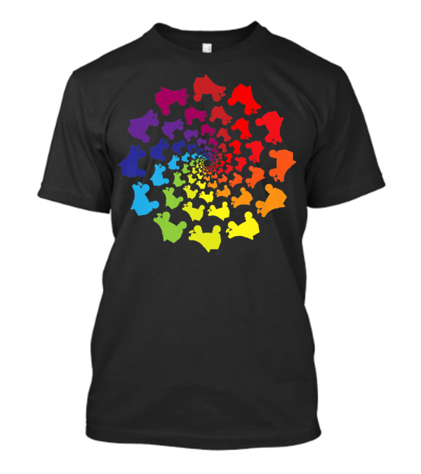 Rainbow Spiral Roller Derby Skates T-Shirt