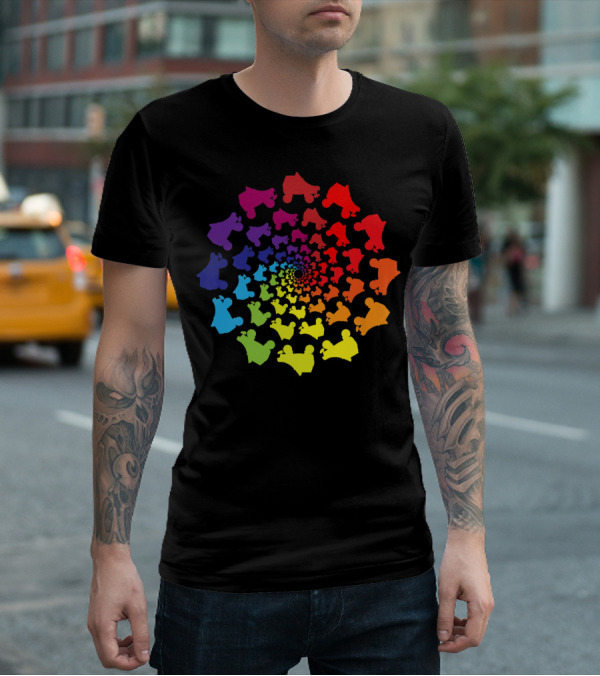 Rainbow Spiral Roller Derby Skates T-Shirt